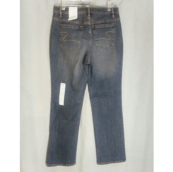 Liz Claiborne Blue Chelsea Straight Leg Jeans 12 - Picture 4 of 8